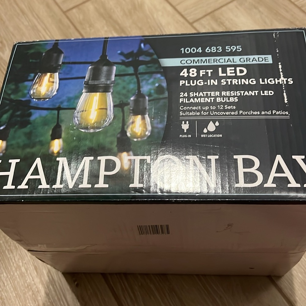 Hampton Bay Commercial Grade Black 48 Ft LED String Lights - Picture 6 of 9